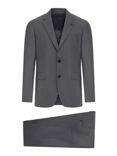 Lardini Single-breasted Tailored Suit In Neutral