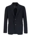 Lardini Velvet Blazer Jacket With Tailored Fit And Classic Notch Lapels In Black