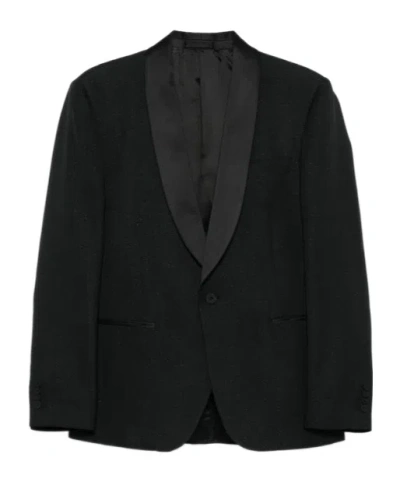 Lardini Black Jackets In Multicolor