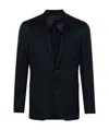 Lardini Single-breasted Twill Blazer In Blue