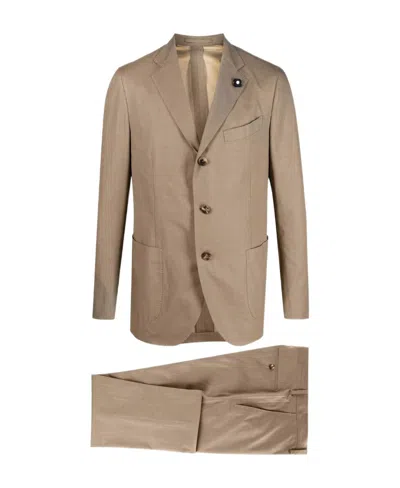 LARDINI SINGLE-BREASTED TWO-PIECE SUIT