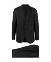 Lardini Single-breasted Two-piece Wool Suit In Black