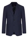 Lardini Single Breasted Unlined Linen Blazer In Black