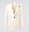 Lardini Single-breasted Virgin Wool Blazer In White