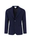 Lardini Single-breasted Virgin Wool Blend Blazer In Blue
