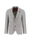 Lardini Single-breasted Virgin Wool Blazer In Gray