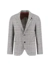 Lardini Single-breasted Virgin Wool Blazer In Gray