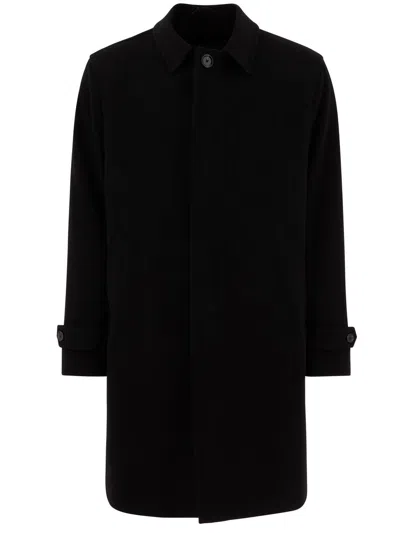 Lardini Black Wool Coat