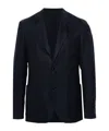 Lardini Velvet Blazer Jacket With Tailored Fit And Classic Notch Lapels In Blue