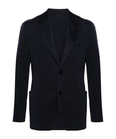 LARDINI SINGLE-BREASTED WOOL-BLEND BLAZER