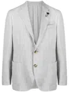 Lardini Cashmere Jacket In Grey