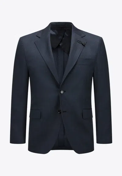 Lardini Single-breasted Wool-blend Suit In Blue