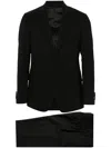 Lardini Single-breasted Wool-blend Suit In Black