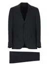 Lardini Single-breasted Wool-blend Suit In Black