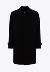 Lardini 5-button Trench Coat In Black Wool