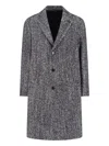 Lardini Single-breasted Wool Coat In Gray