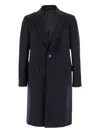Lardini Single-breasted Wool Coat In Blue