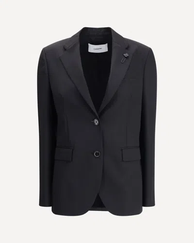 LARDINI SINGLE-BREASTED WOOL DRILL JACKET