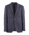 Lardini Single-breasted Wool Jacket In Blue