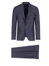 Lardini Single Breasted Wool Suit In Blue