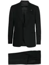 Lardini Single-breasted Wool Suit In Black