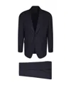 Lardini Single-breasted Wool Suit In Black
