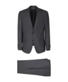 Lardini Single-breasted Wool Suit In Black