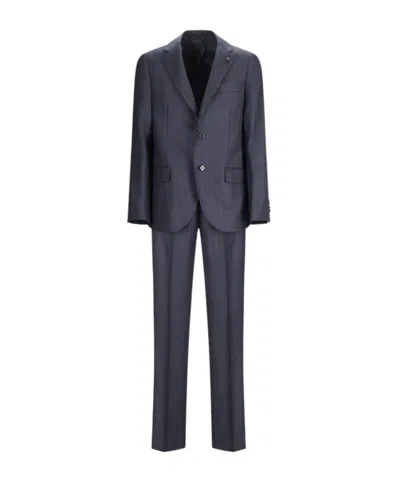LARDINI SINGLE-BREASTED WOOL SUIT