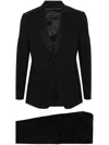Lardini Single-breasted Wool Suit In Black