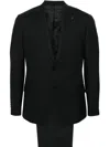 Lardini Single-breasted Wool Suit In Black