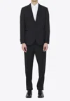 Lardini Single-breasted Wool Suit In Black