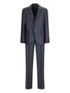 Lardini Single-breasted Wool Suit In Blue