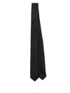 Lardini Pure Silk Tie With Brown And Red Geometric Pattern In Black