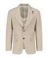 Lardini Single-breasted Blazer In Neutral