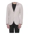 Lardini Single-breasted Blazer In Gray