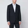 Lardini Single Breasted Wool Blend Jacket With Flap Pockets In Blue