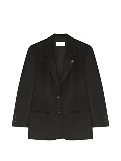 Lardini Single-breasted Cashmere Blazer In Black