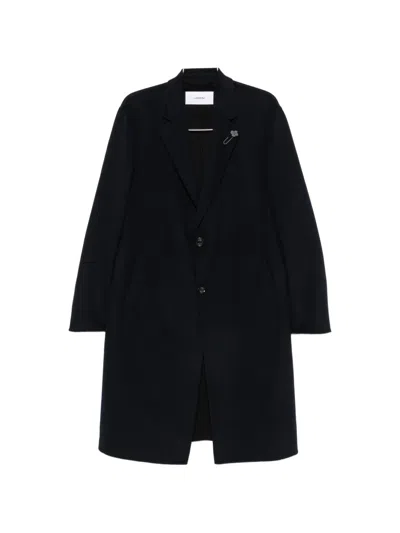Lardini Single-breasted Coat In Blue