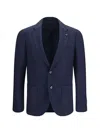 Lardini Single-breasted Notch-lapel Blazer Jacket In Blue