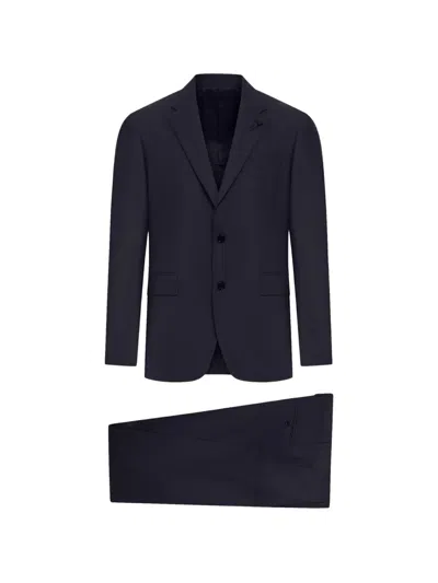 Lardini Single-breasted Suit In Blue