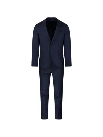 Lardini Single-breasted Suit In Blue