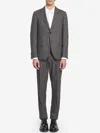 Lardini Virgin Wool Single-breasted Tailored Suit In Brown