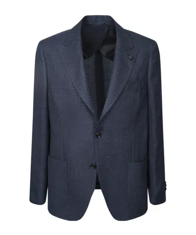 Lardini Single-breasted Tailored Blazer In Blue