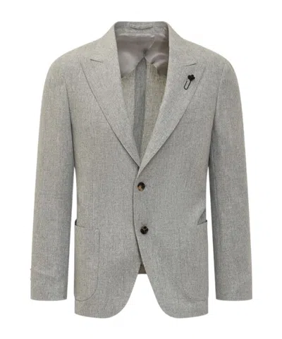 Lardini Single-breasted Tailored Blazer In Gray