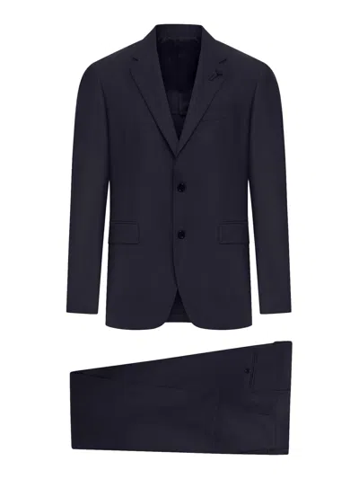 Lardini Single-breasted Tailored Suit In Blue