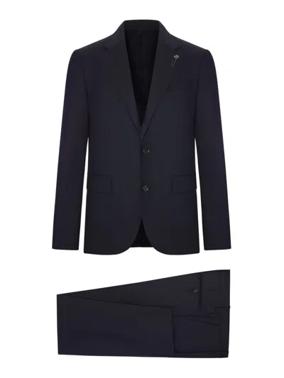 Lardini Single-breasted Tailored Suit In Blue