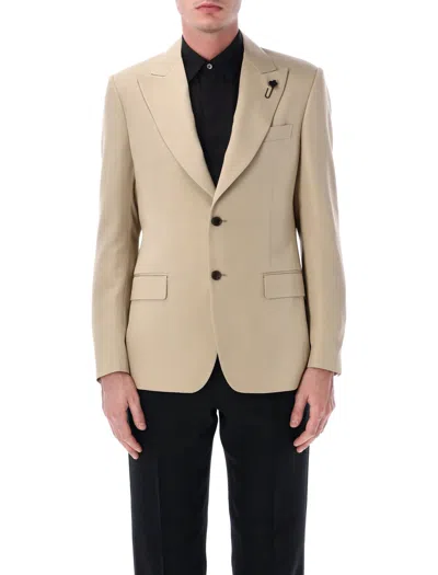 Lardini Single-breasted Viscose And Silk Blazer