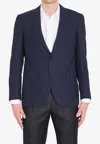 Lardini Virgin Wool Jacket Regular Fit In Blue