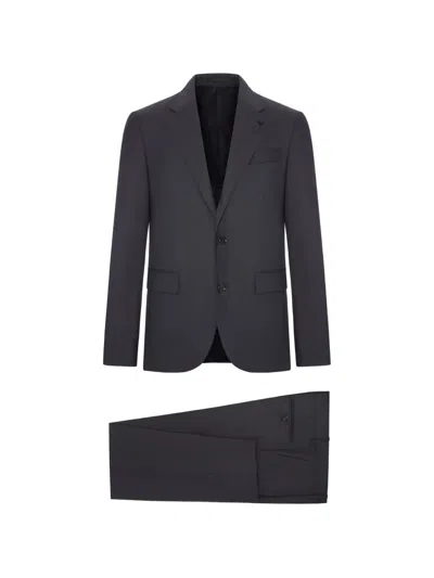 Lardini Single-breasted Wool Suit In Gray