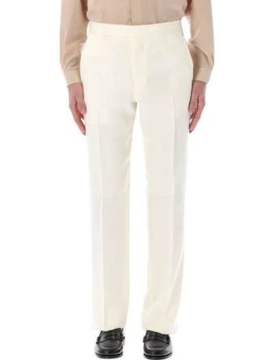 Lardini Sleek Ecovero Fabric Trousers Size 48 In White